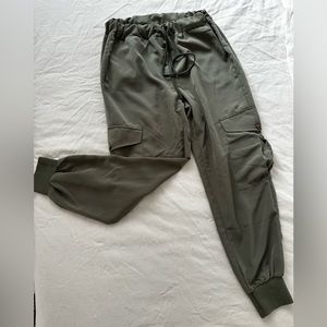 Zara Olive Green Cargo Pants Joggers